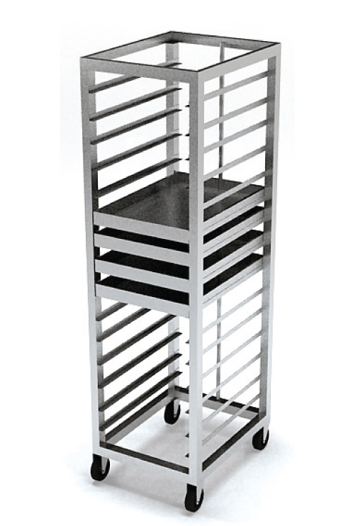  Tepsi Taşıma Arabası 40x60 15 Tepsilik