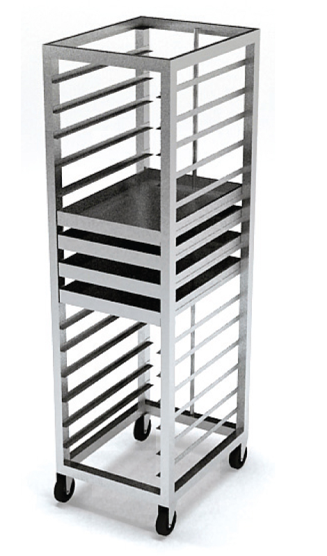 Tepsi Taşıma Arabası 50x70 15 Tepsilik